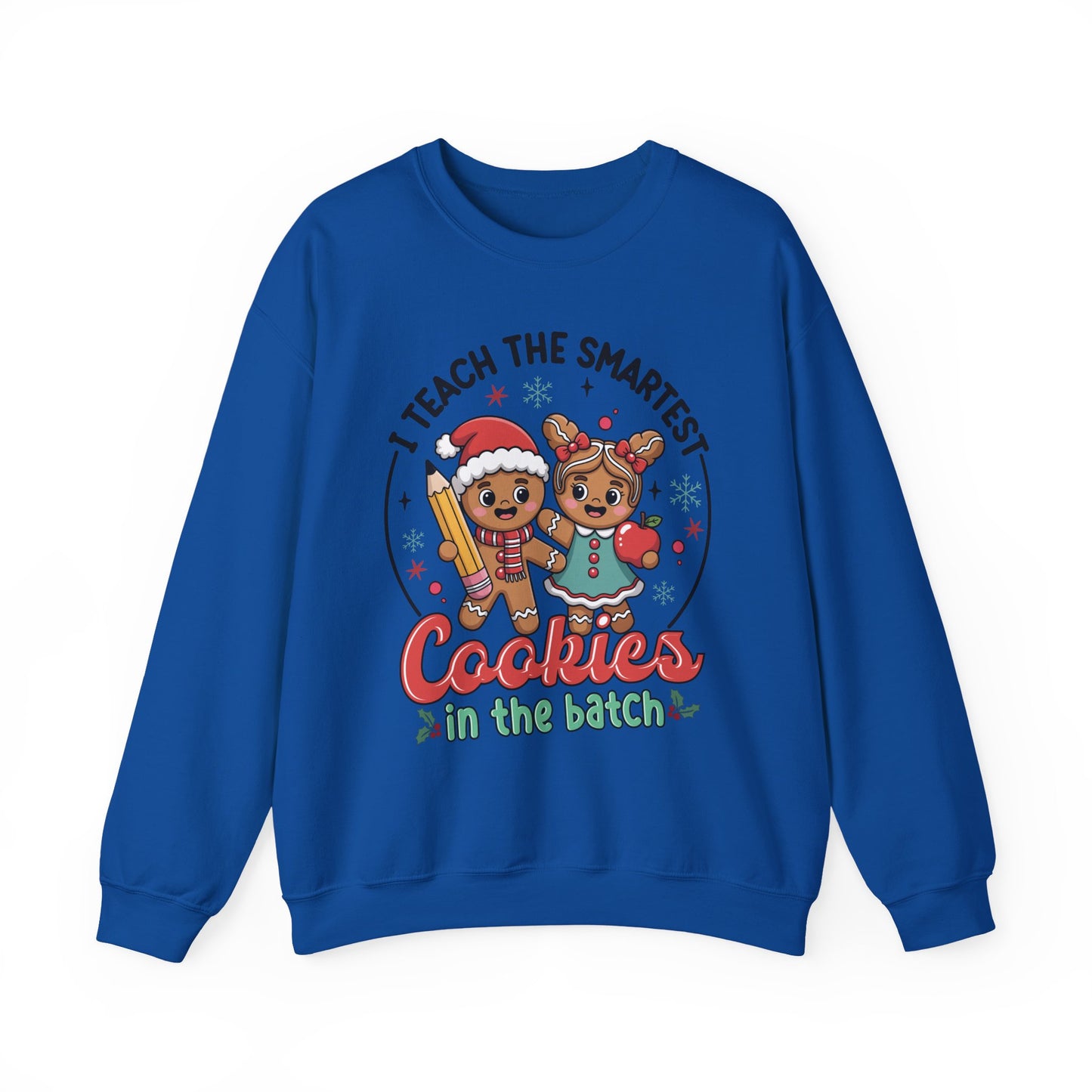 🍪✏️ Smartest Cookies Teacher Sweatshirt – Cute Gingerbread Classroom Vibes 🍎❄️