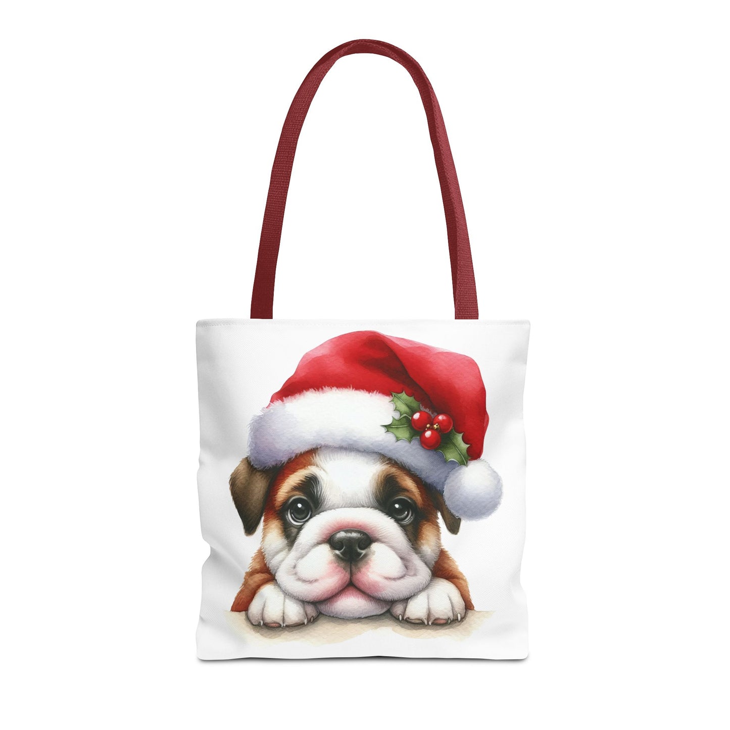 🐾 Bulldog Christmas Tote Bag – Santa Paws Cuteness You Can Carry 🎄