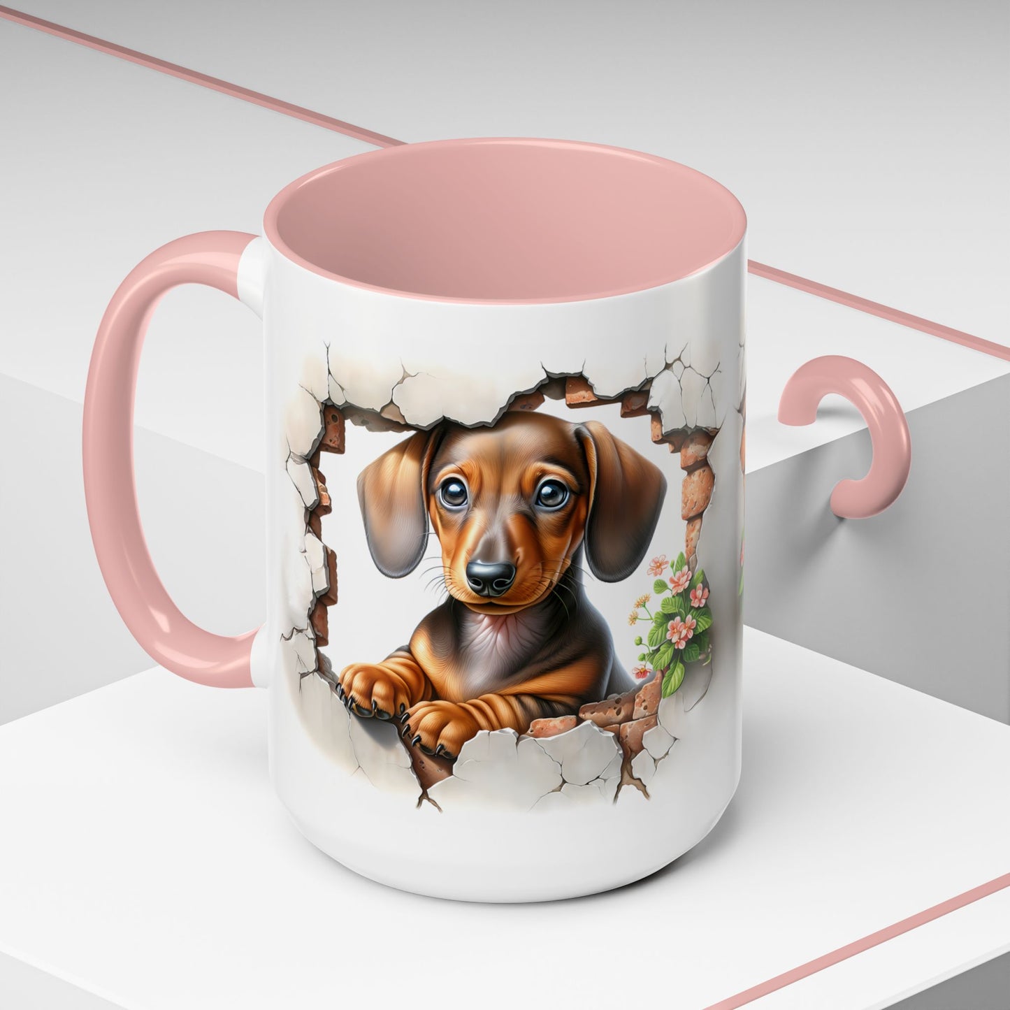 🐾🌭 Dachshund Puppy Accent Mug – Adorable Doxie Coffee Cup ☕❤️