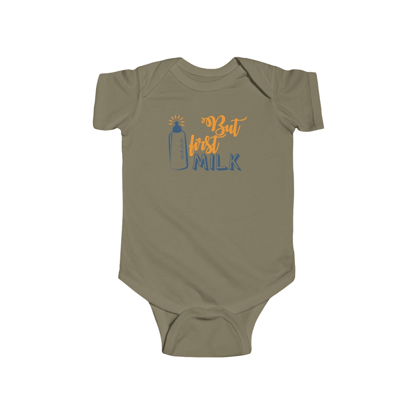 But First Milk Baby Onesie – Sweet & Funny Bottle Graphic Outfit