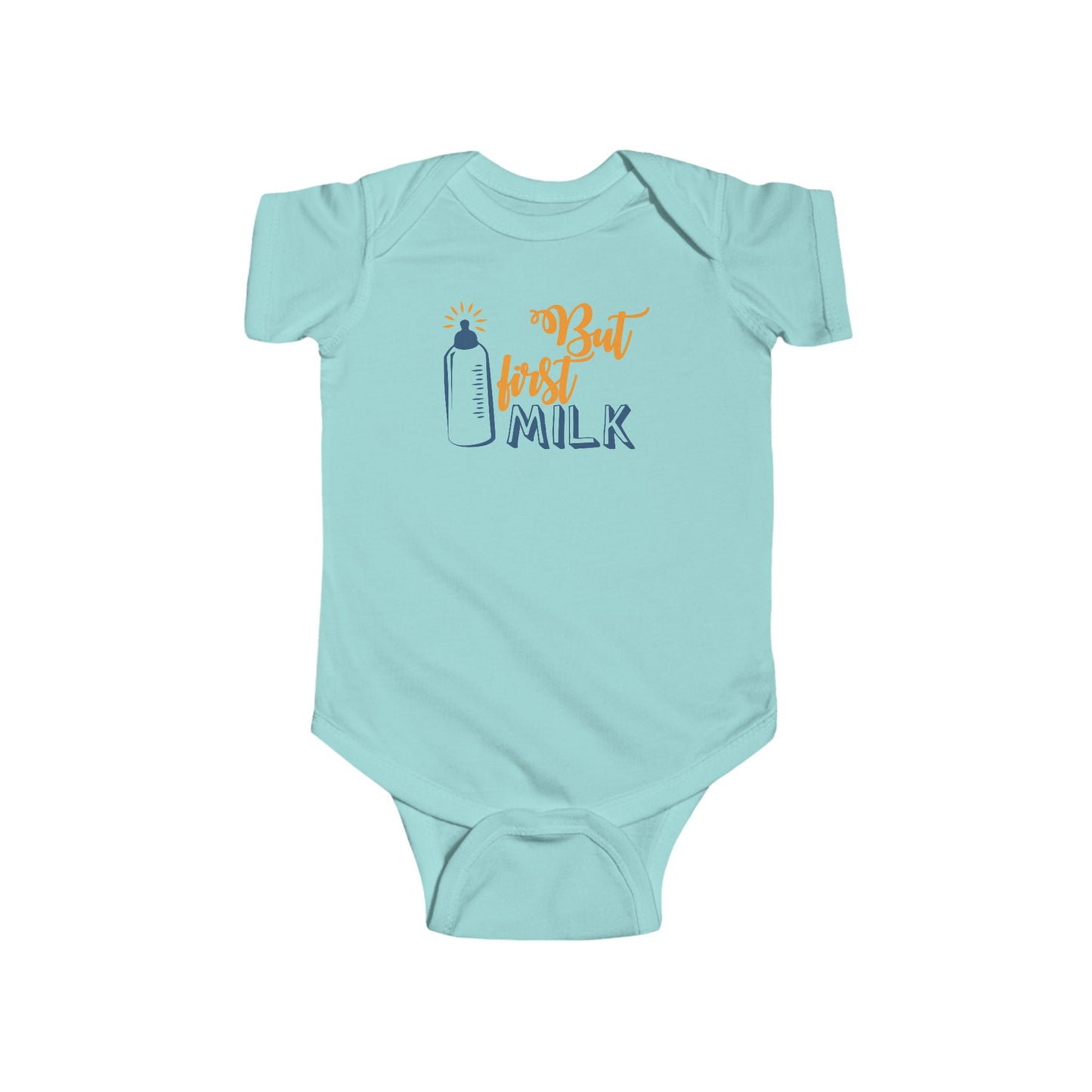 But First Milk Baby Onesie – Sweet & Funny Bottle Graphic Outfit