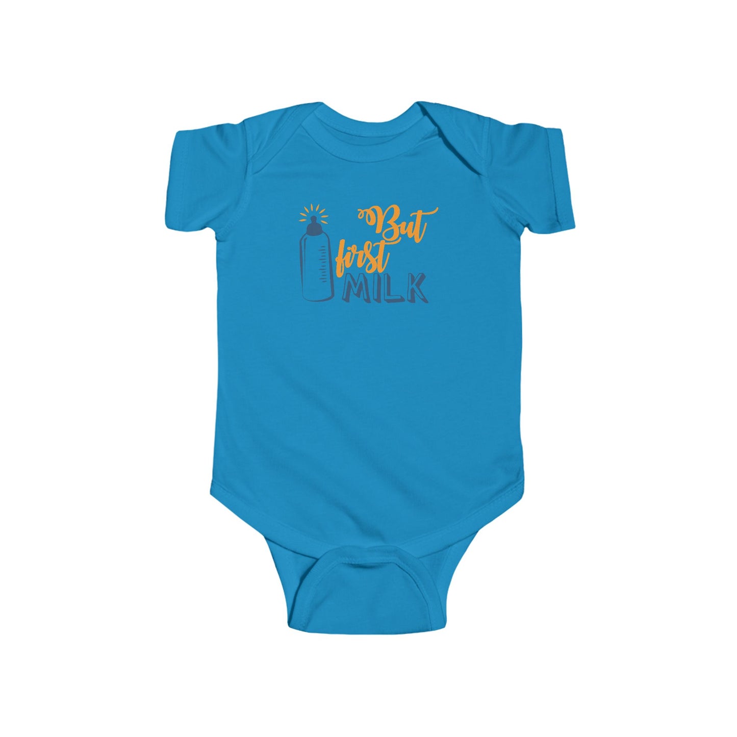 But First Milk Baby Onesie – Sweet & Funny Bottle Graphic Outfit
