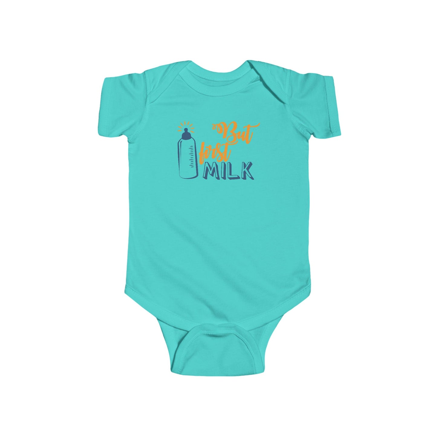 But First Milk Baby Onesie – Sweet & Funny Bottle Graphic Outfit