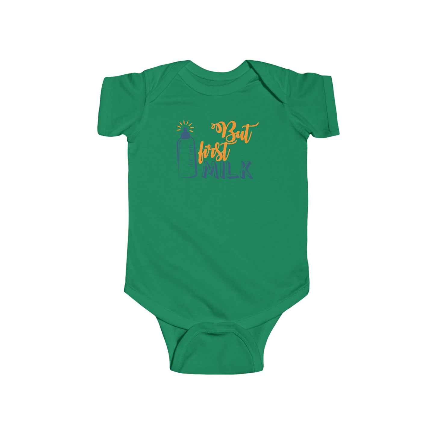 But First Milk Baby Onesie – Sweet & Funny Bottle Graphic Outfit