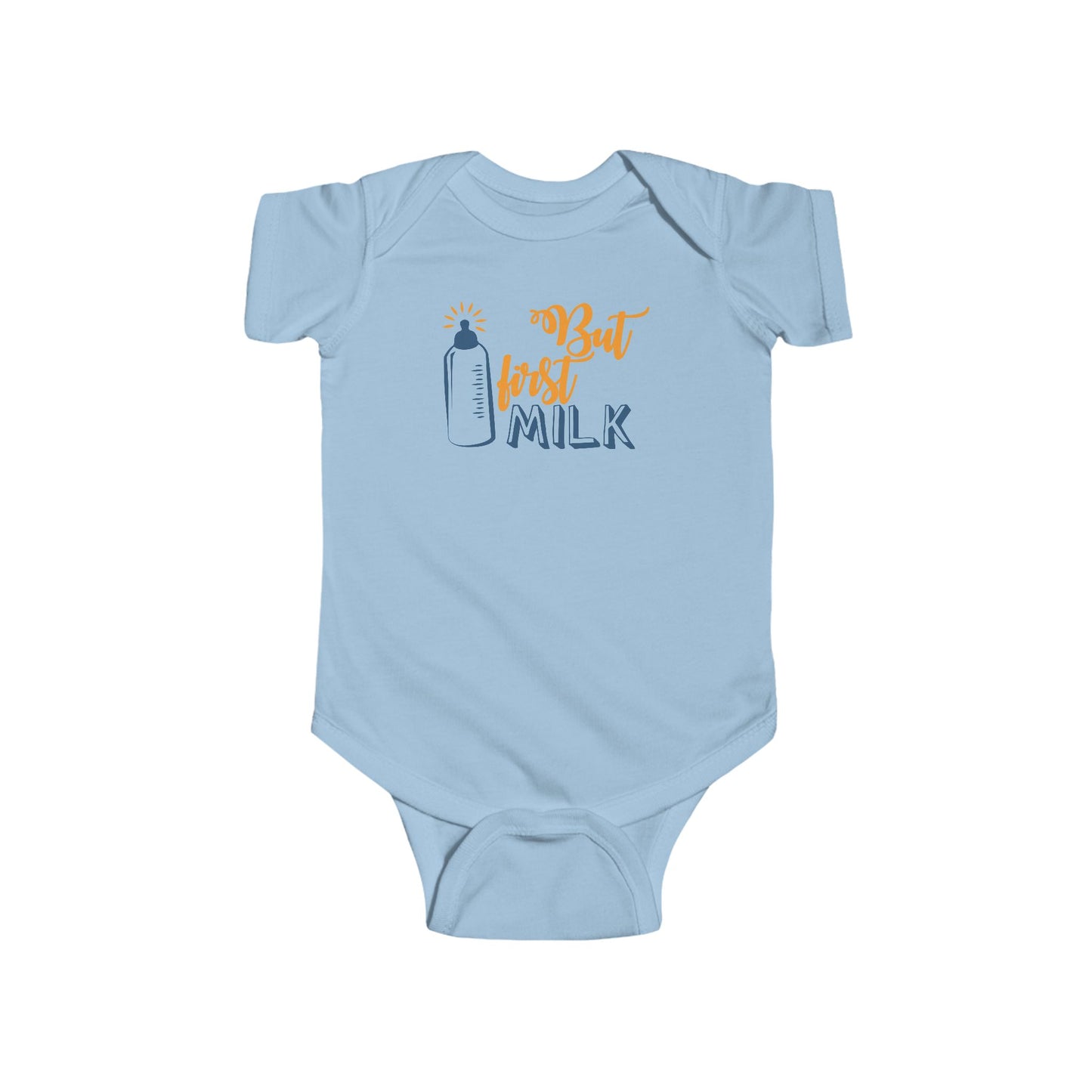 But First Milk Baby Onesie – Sweet & Funny Bottle Graphic Outfit