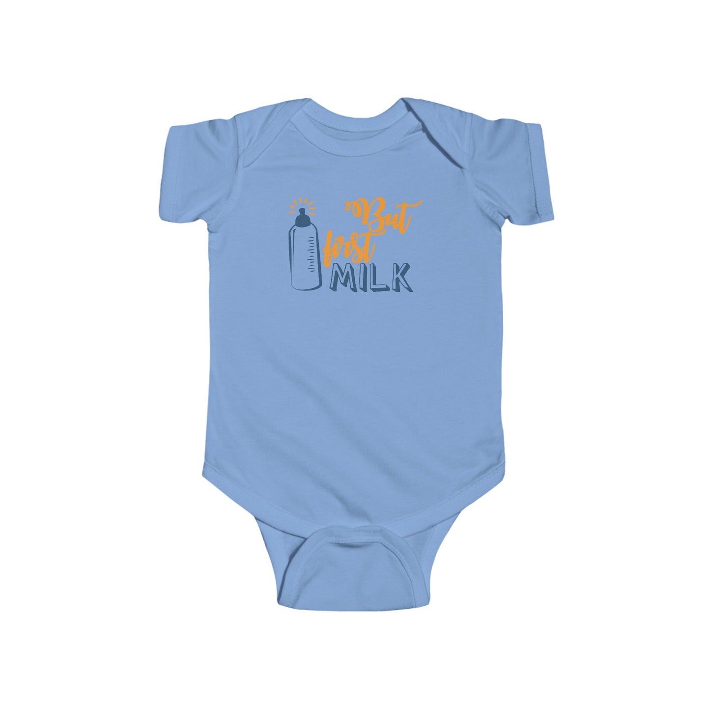 But First Milk Baby Onesie – Sweet & Funny Bottle Graphic Outfit