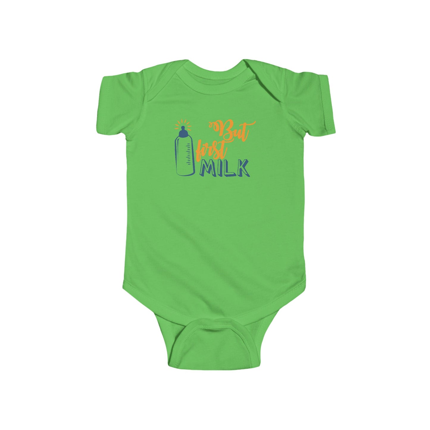 But First Milk Baby Onesie – Sweet & Funny Bottle Graphic Outfit