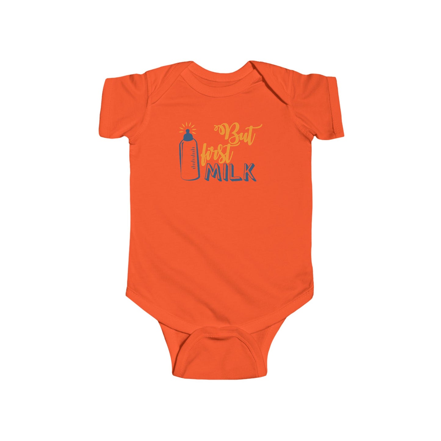 But First Milk Baby Onesie – Sweet & Funny Bottle Graphic Outfit