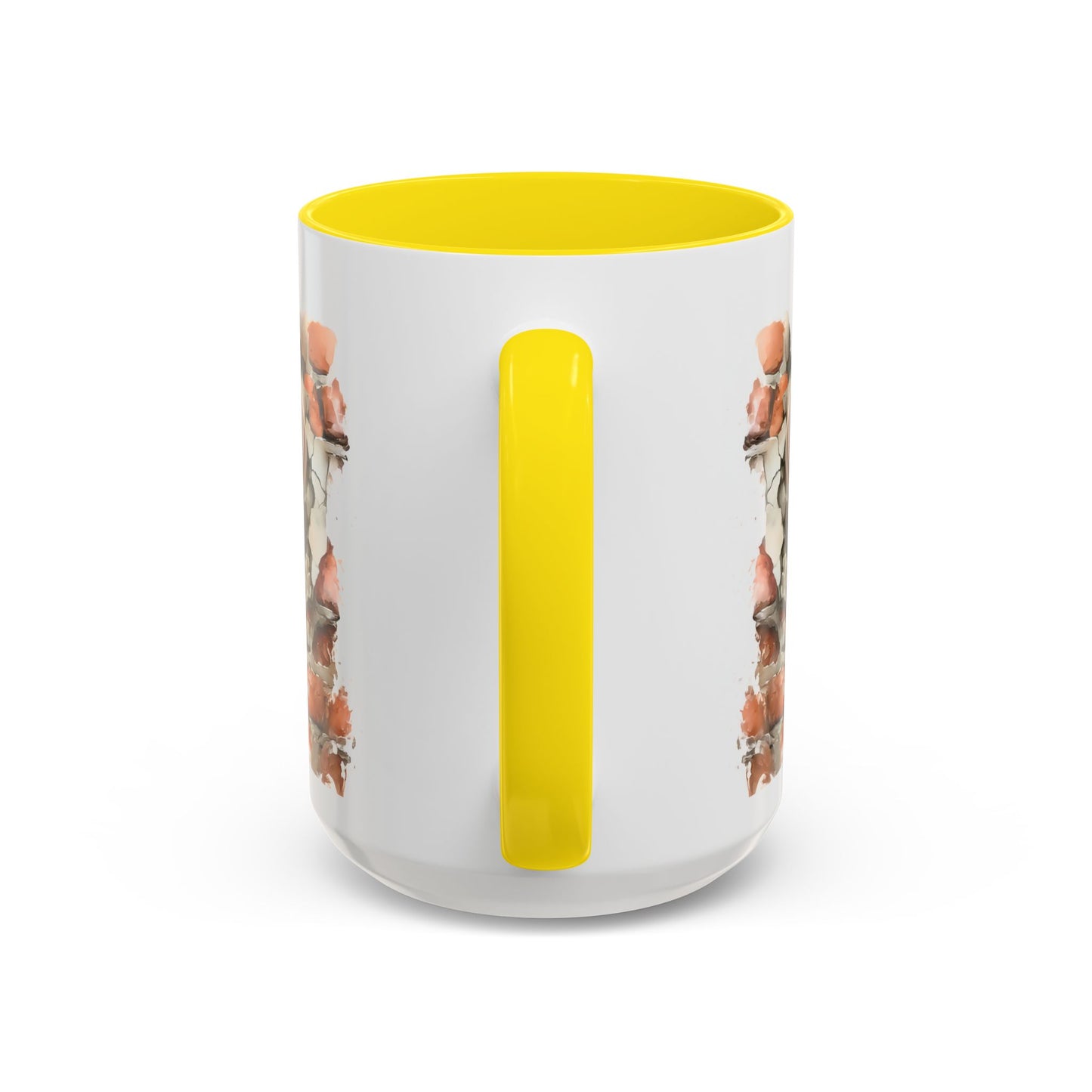 🐶🍫 Chocolate Lab Puppy Accent Mug – Sweet Brown Pup Coffee Cup ☕💛