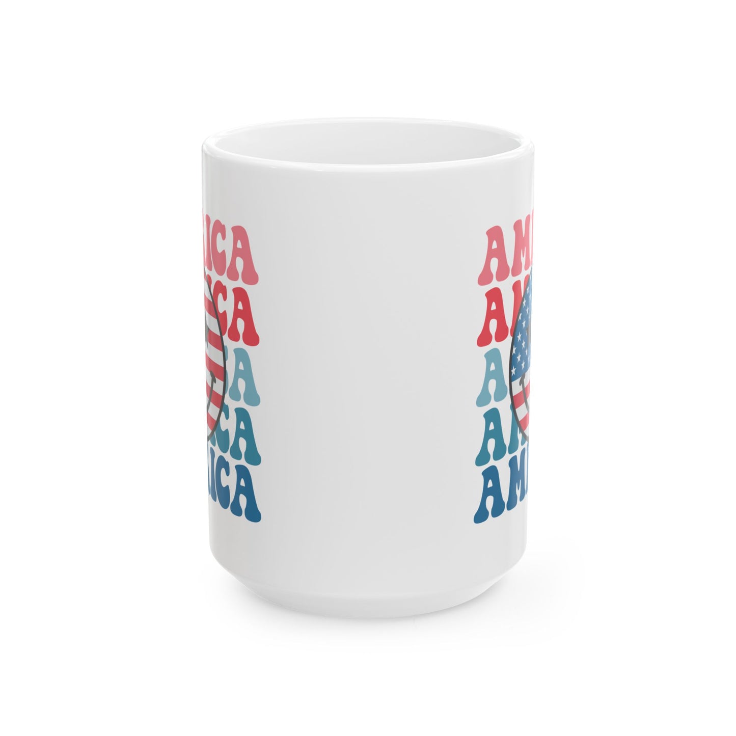 USA America Smiley Face Mug – Celebrate Patriotism with Style and Fun! 🎆