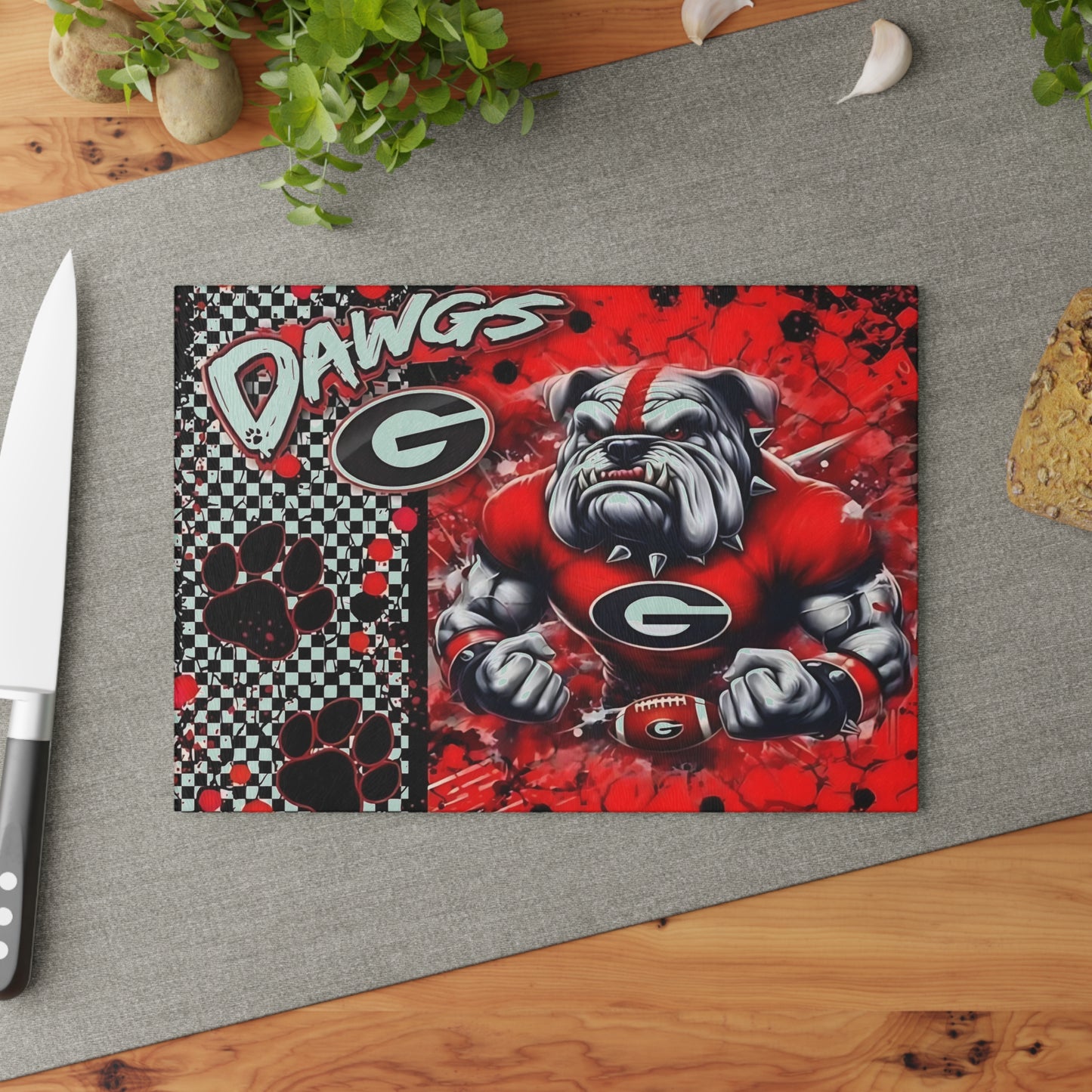 Red Dawgs Bulldog Cutting Board – Bold Spirit & Fierce Kitchen Style