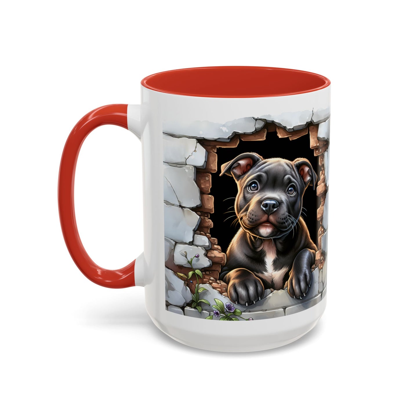 🐶☕ Pit Bull Puppy Accent Mug – Cute Breakthrough Pup Design ✨