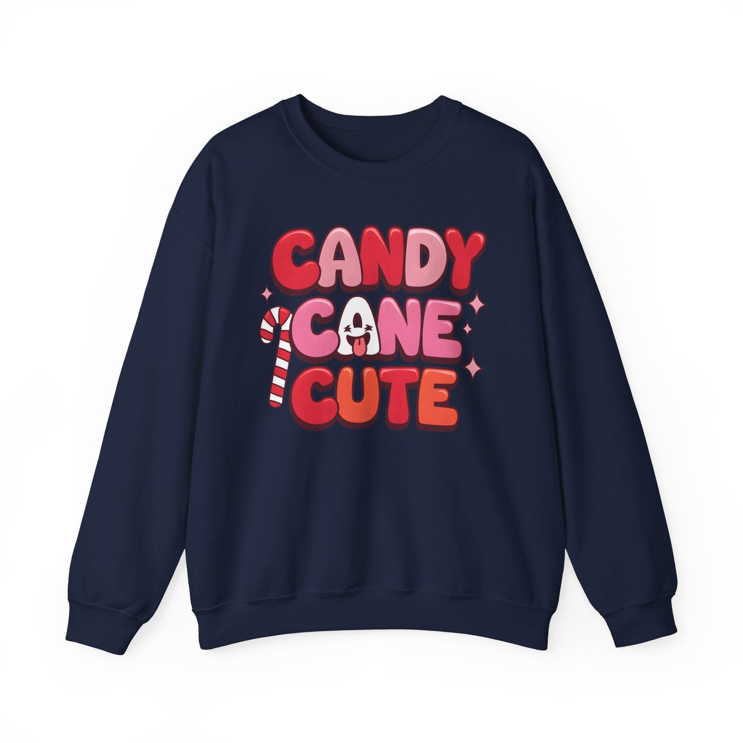 🎀🍭 Candy Cane Cute Women’s Christmas Sweatshirt – Soft, Cozy & Playful Holiday Style