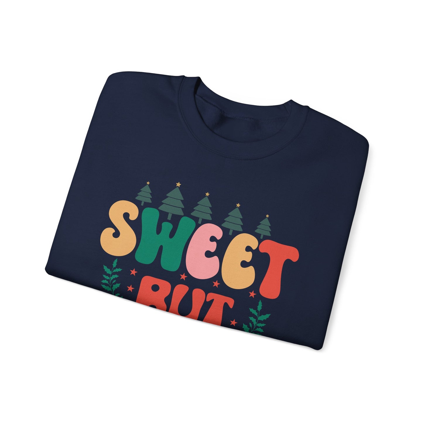 🎀✨ Sweet But Twisted Sweatshirt – Retro Pastel Christmas Vibes for the Season 🌲💖