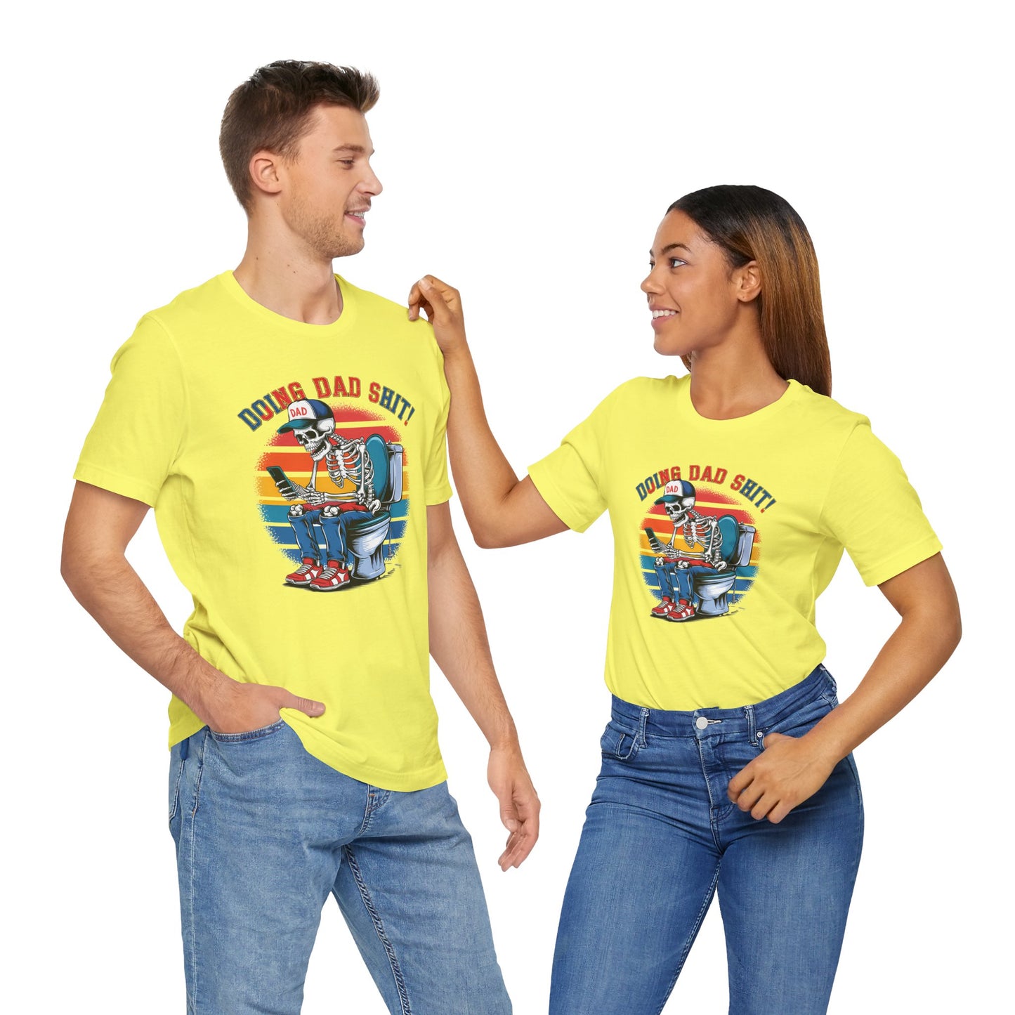 🧻 HACIENDO CABRAS DE PAPÁ | Camiseta gráfica divertida con esqueleto en el inodoro