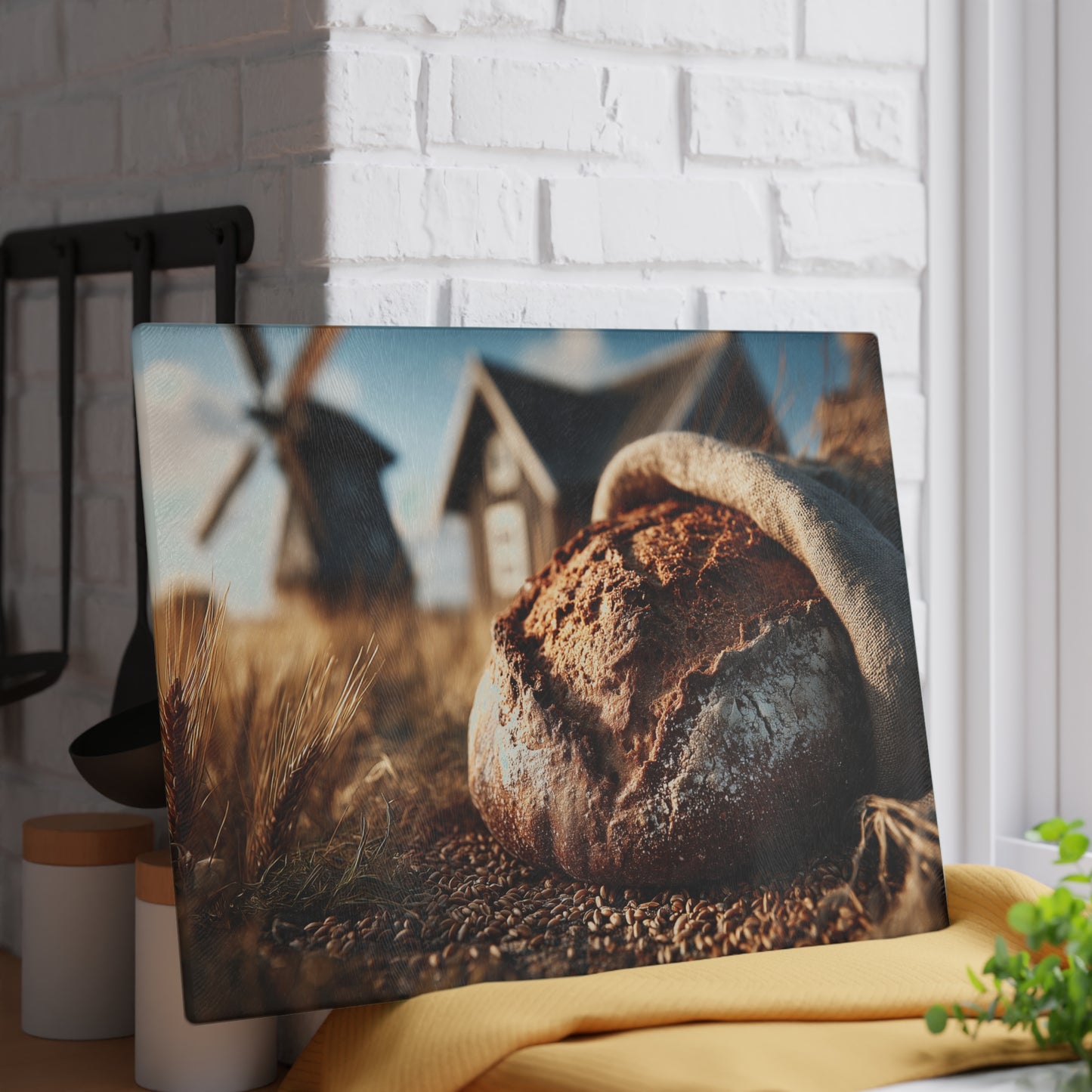 🍞🌾 Rustic Artisan Bread Cutting Board – Farmhouse Charm Meets Everyday Functionality 🌻