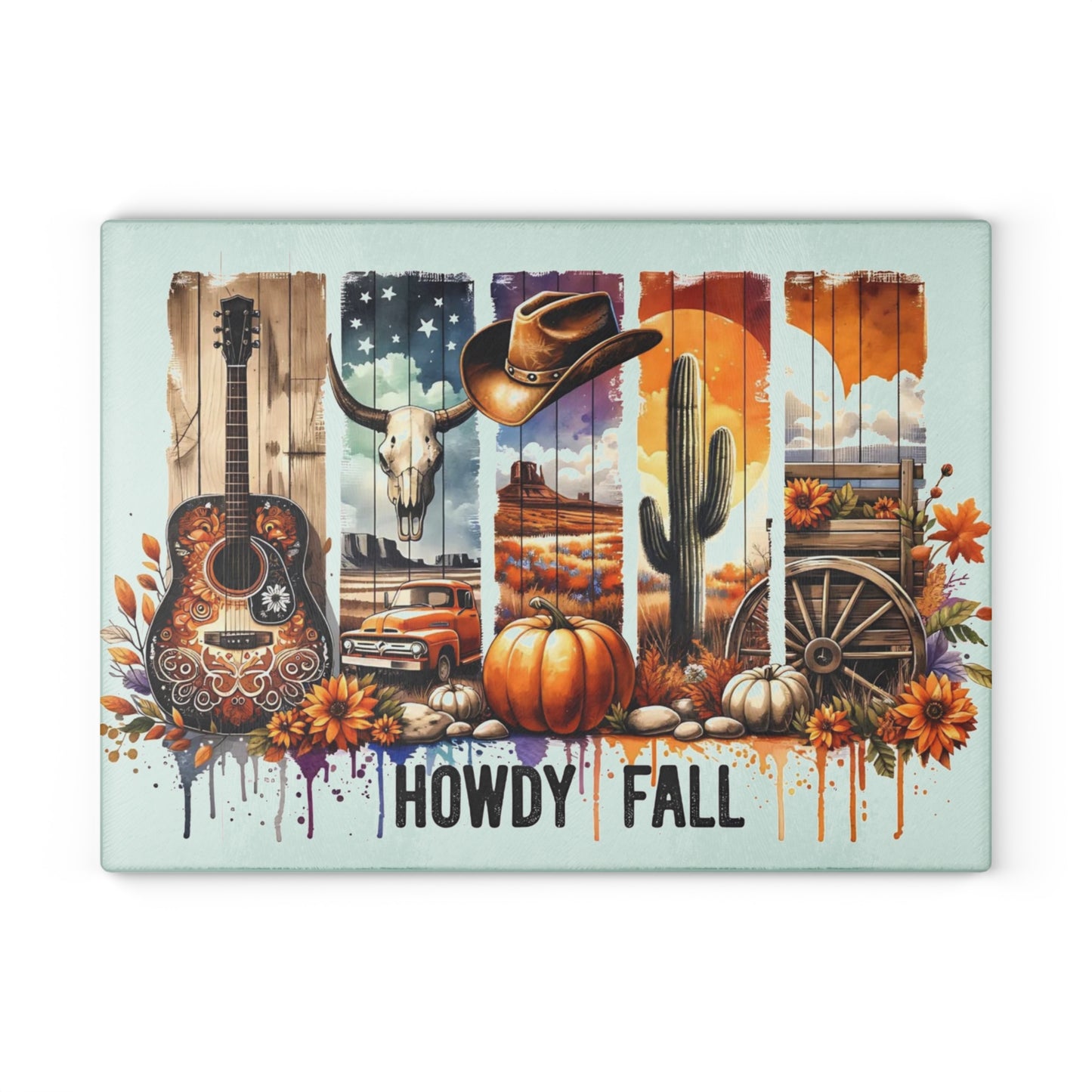 🍂🎸 Howdy Fall Cutting Board – Rustic Western Charm for Your Autumn Kitchen 🤠🌻