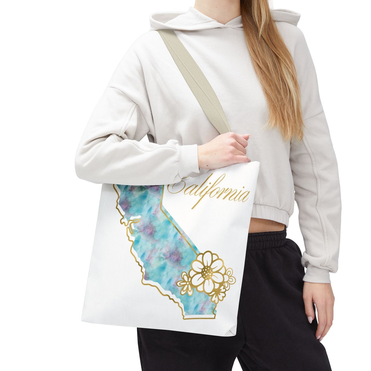 🌸 California State Floral Tote Bag – Elegant, Artistic & Practical 👜