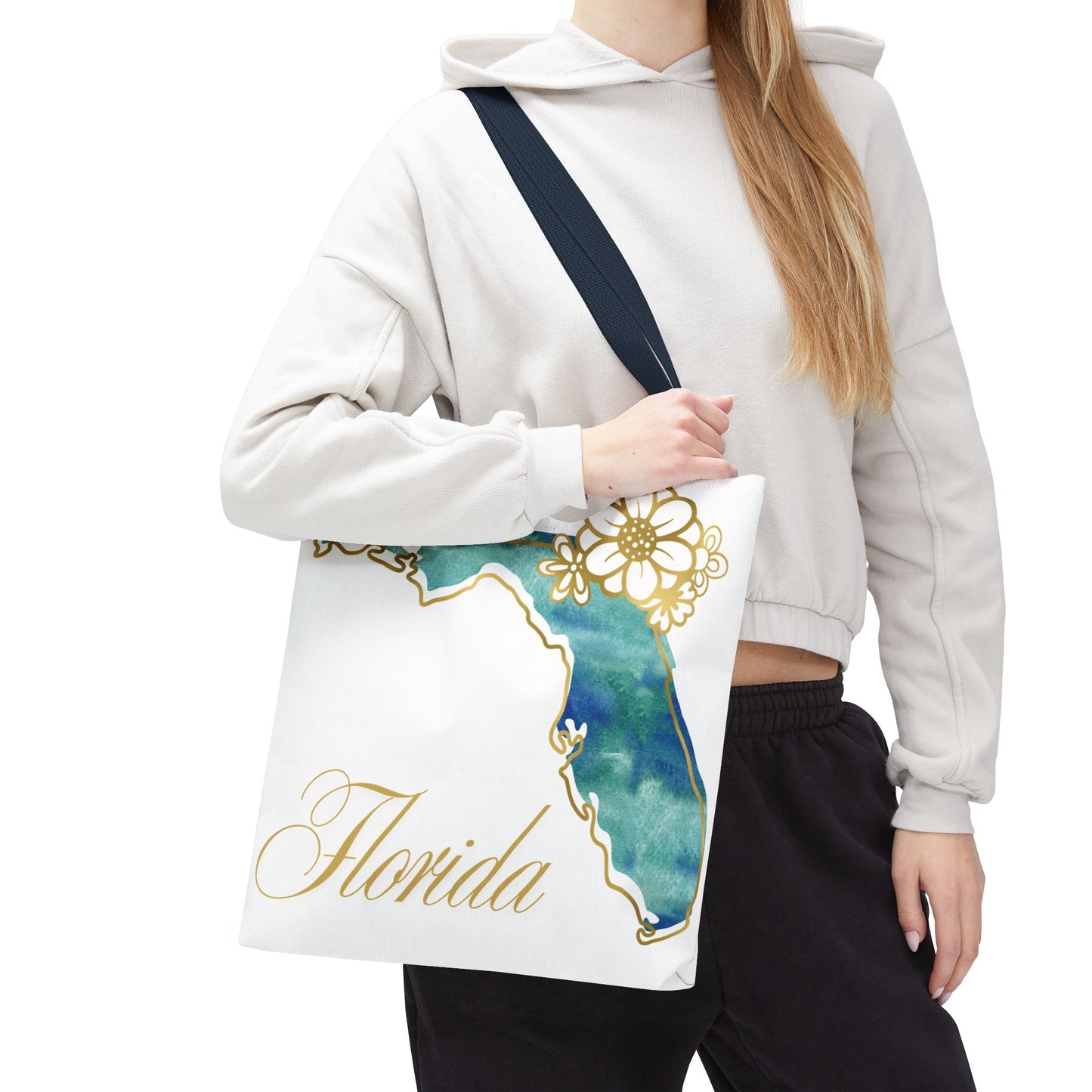 🌸 Florida State Floral Tote Bag – Elegant, Coastal & Practical 👜