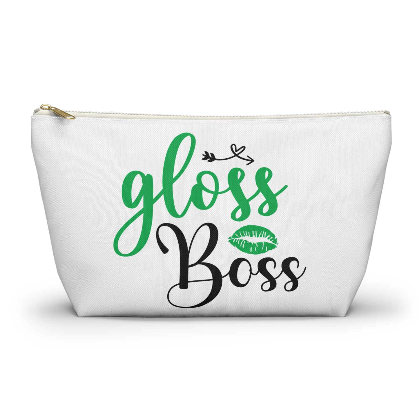 Accessory Pouch – "Gloss Boss" Green Makeup Bag