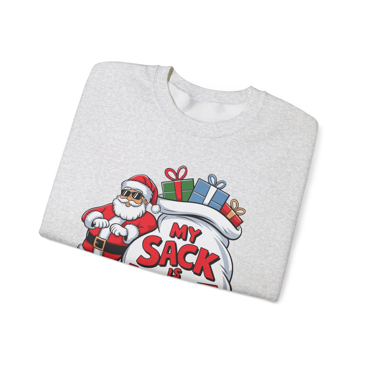 🎅😂 My Sack Is Huge Sweatshirt – Funny Santa Christmas Pullover for Men