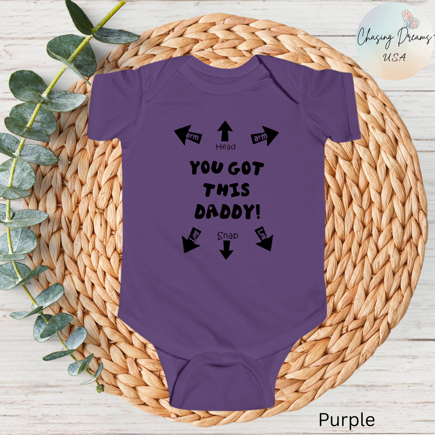You Got This Daddy Baby Onesie | Funny New Dad Bodysuit with Arrows | Organic Option Available