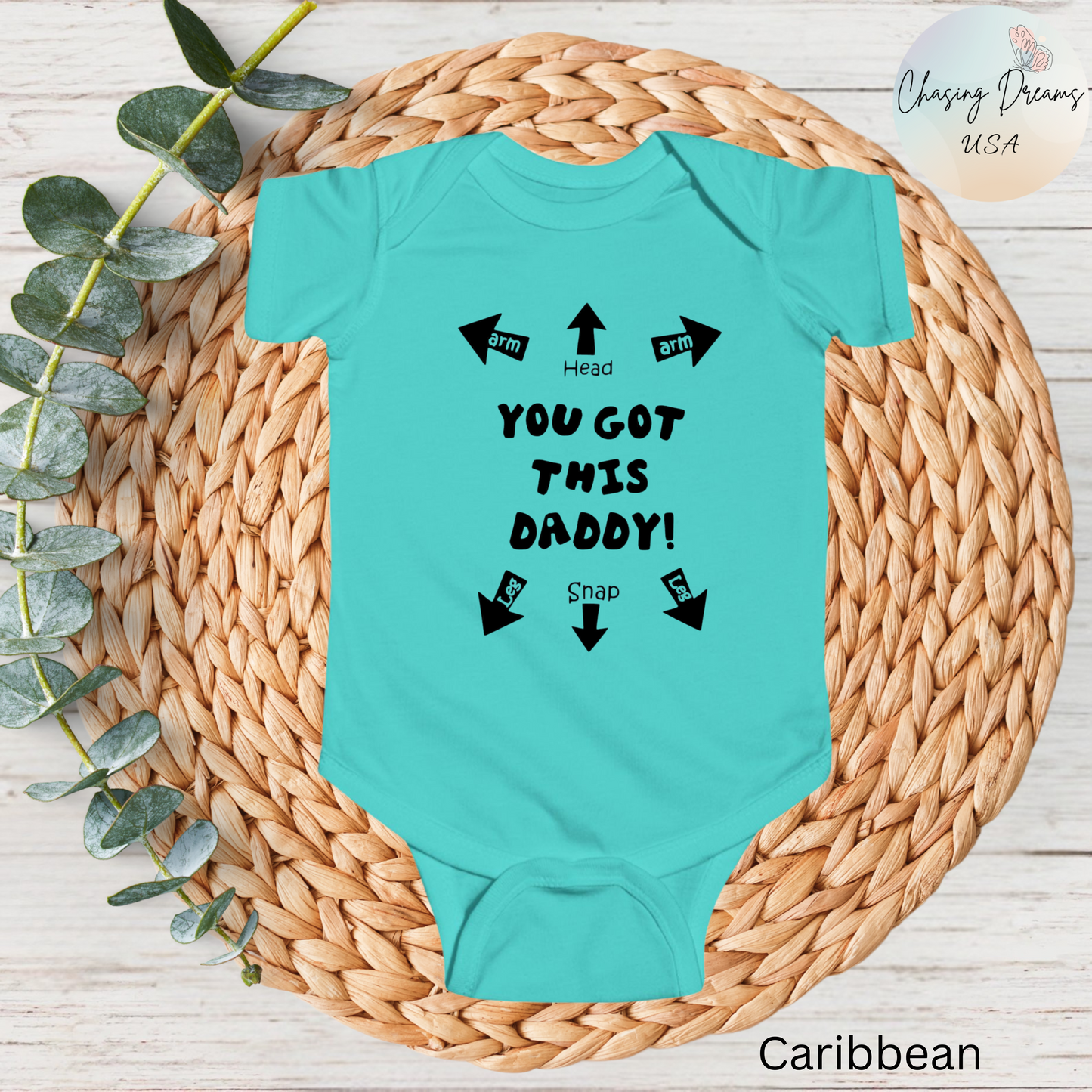 You Got This Daddy Baby Onesie | Funny New Dad Bodysuit with Arrows | Organic Option Available