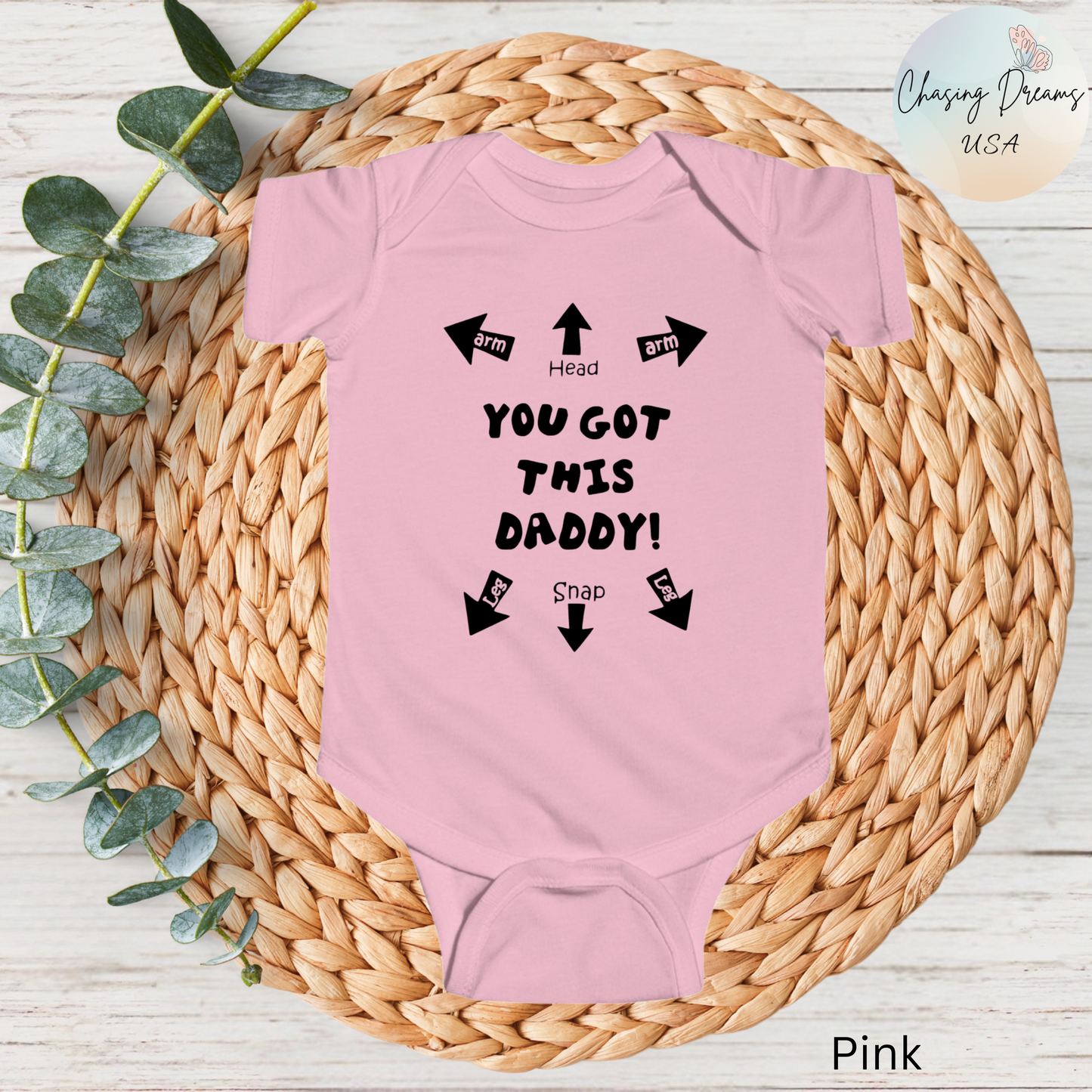 You Got This Daddy Baby Onesie | Funny New Dad Bodysuit with Arrows | Organic Option Available