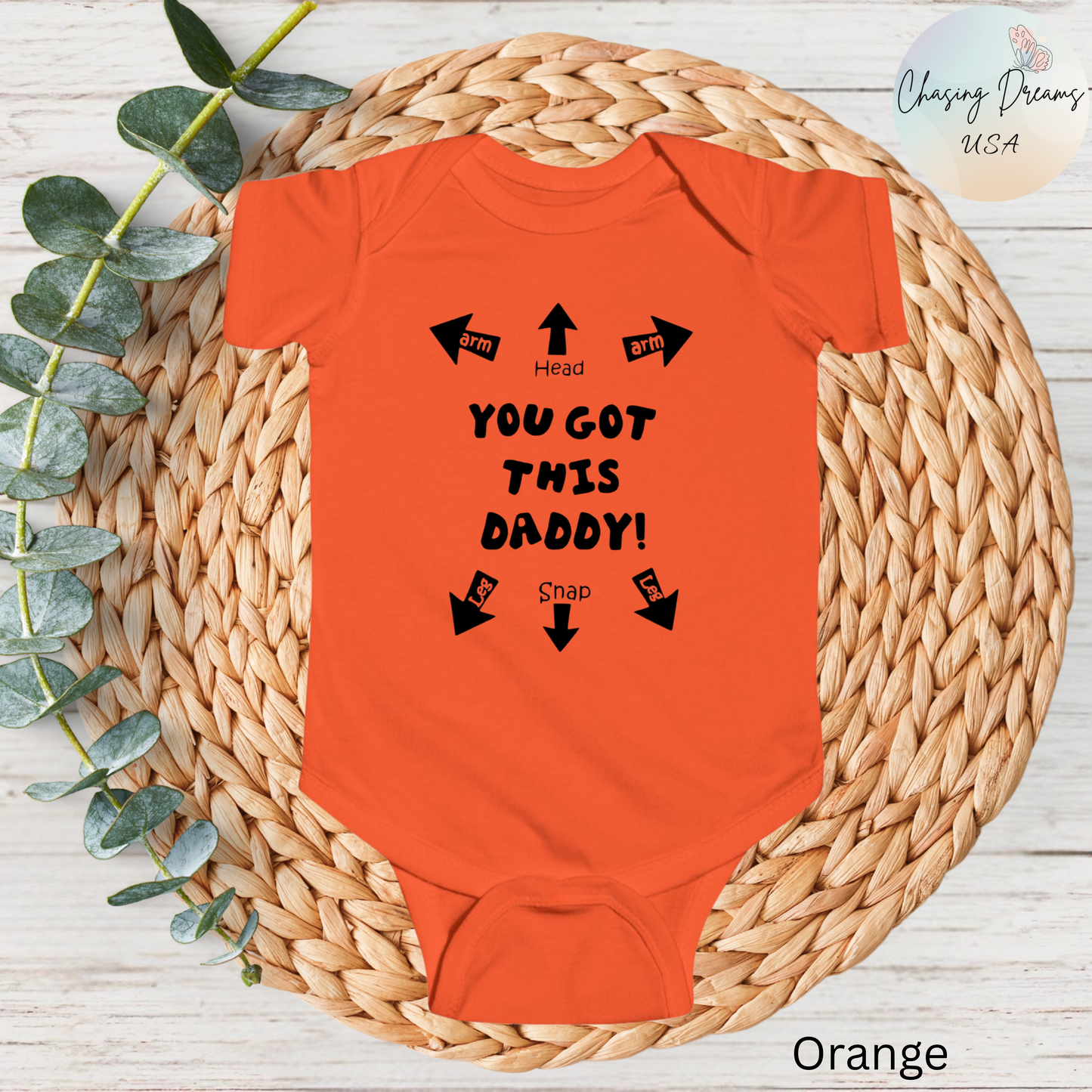 You Got This Daddy Baby Onesie | Funny New Dad Bodysuit with Arrows | Organic Option Available