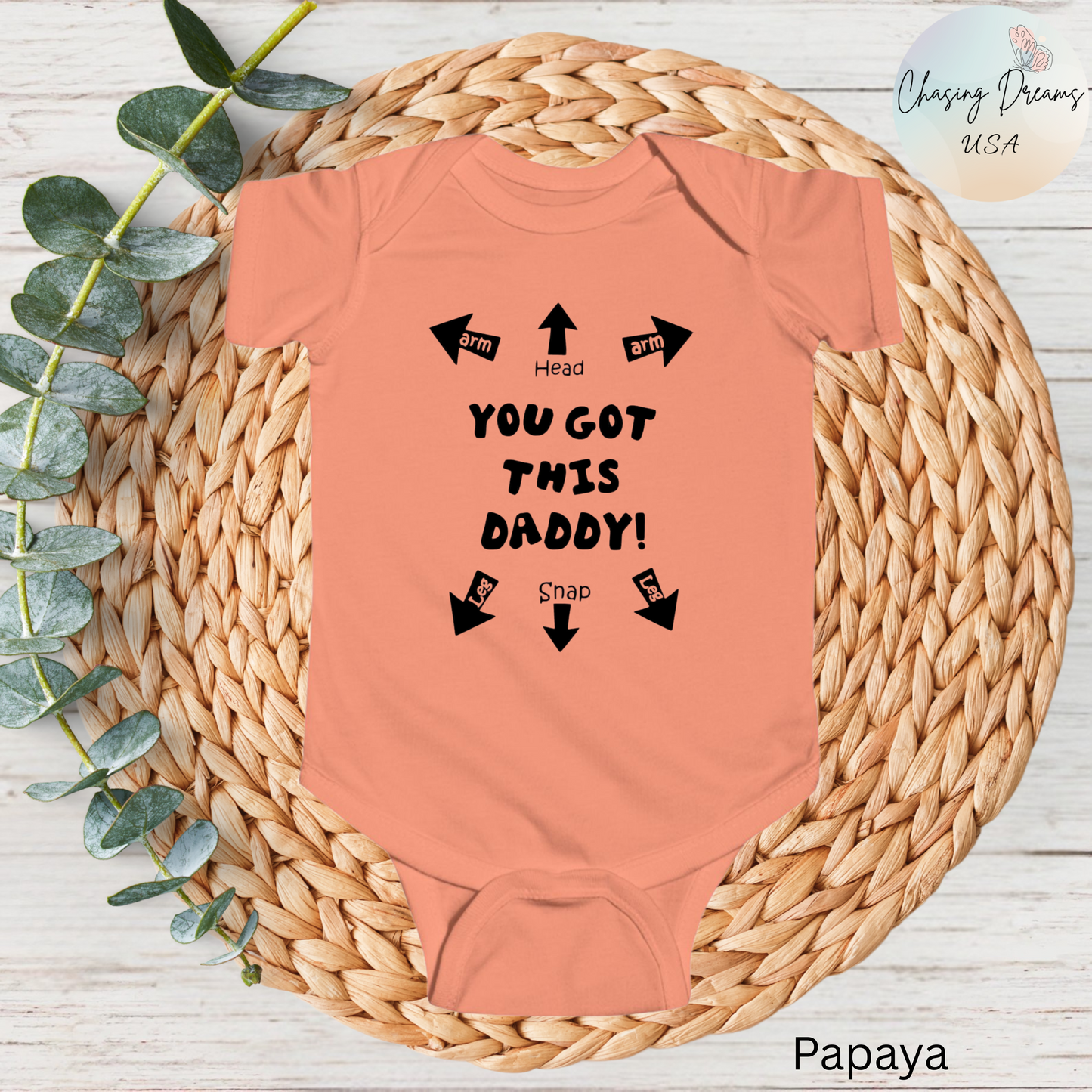 You Got This Daddy Baby Onesie | Funny New Dad Bodysuit with Arrows | Organic Option Available