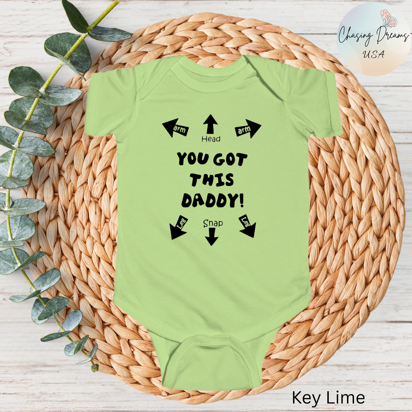 You Got This Daddy Baby Onesie | Funny New Dad Bodysuit with Arrows | Organic Option Available