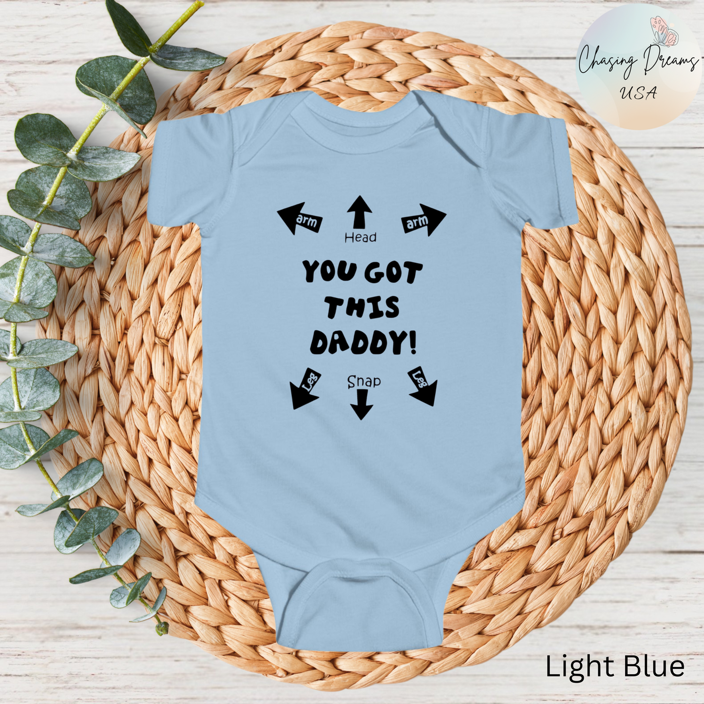 You Got This Daddy Baby Onesie | Funny New Dad Bodysuit with Arrows | Organic Option Available