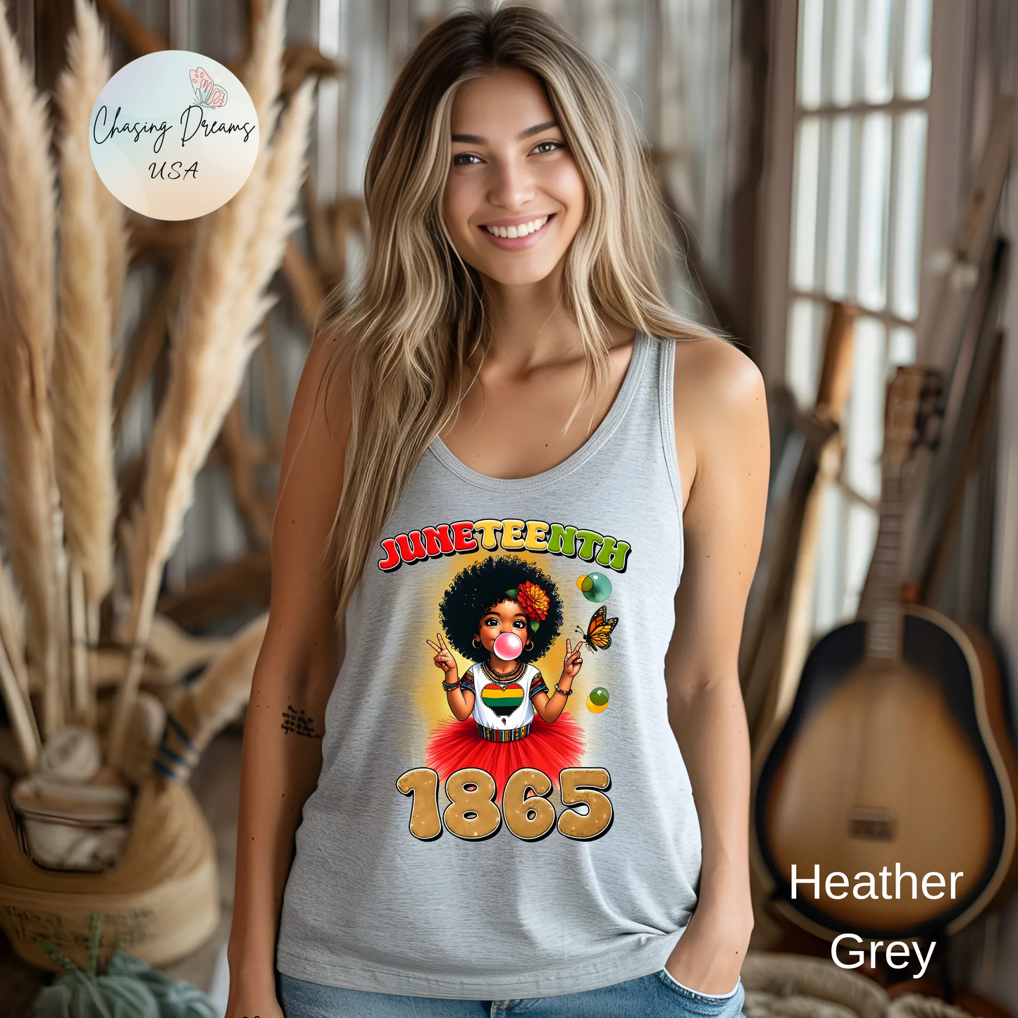 ✊🏽 Juneteenth 1865 – Camiseta sin mangas con espalda deportiva en homenaje a la libertad juvenil