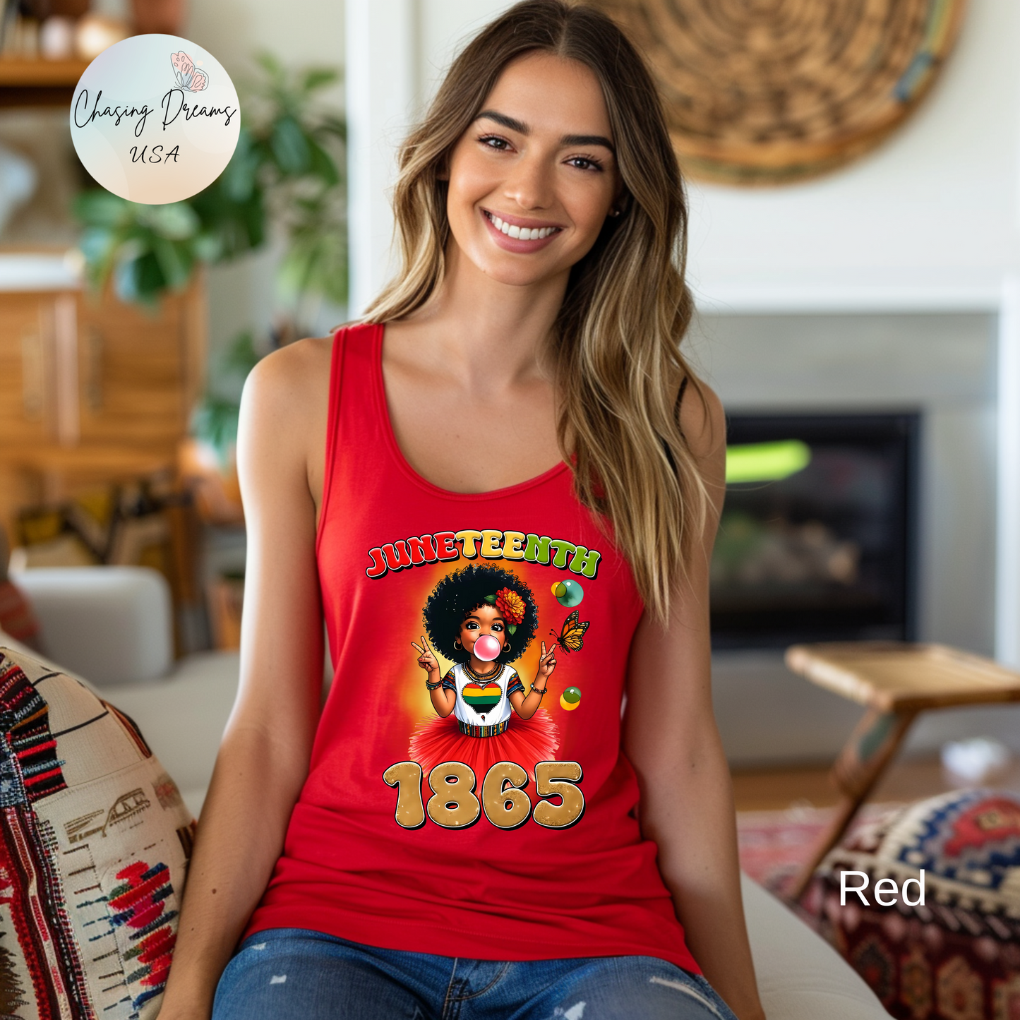 ✊🏽 Juneteenth 1865 – Camiseta sin mangas con espalda deportiva en homenaje a la libertad juvenil