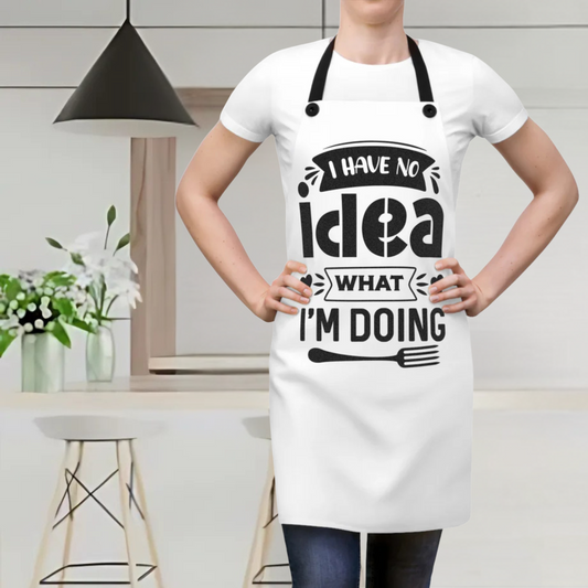 🤷‍♀️🍴 Delantal “No tengo ni idea de lo que estoy haciendo” – Caos en la cocina con un toque de humor