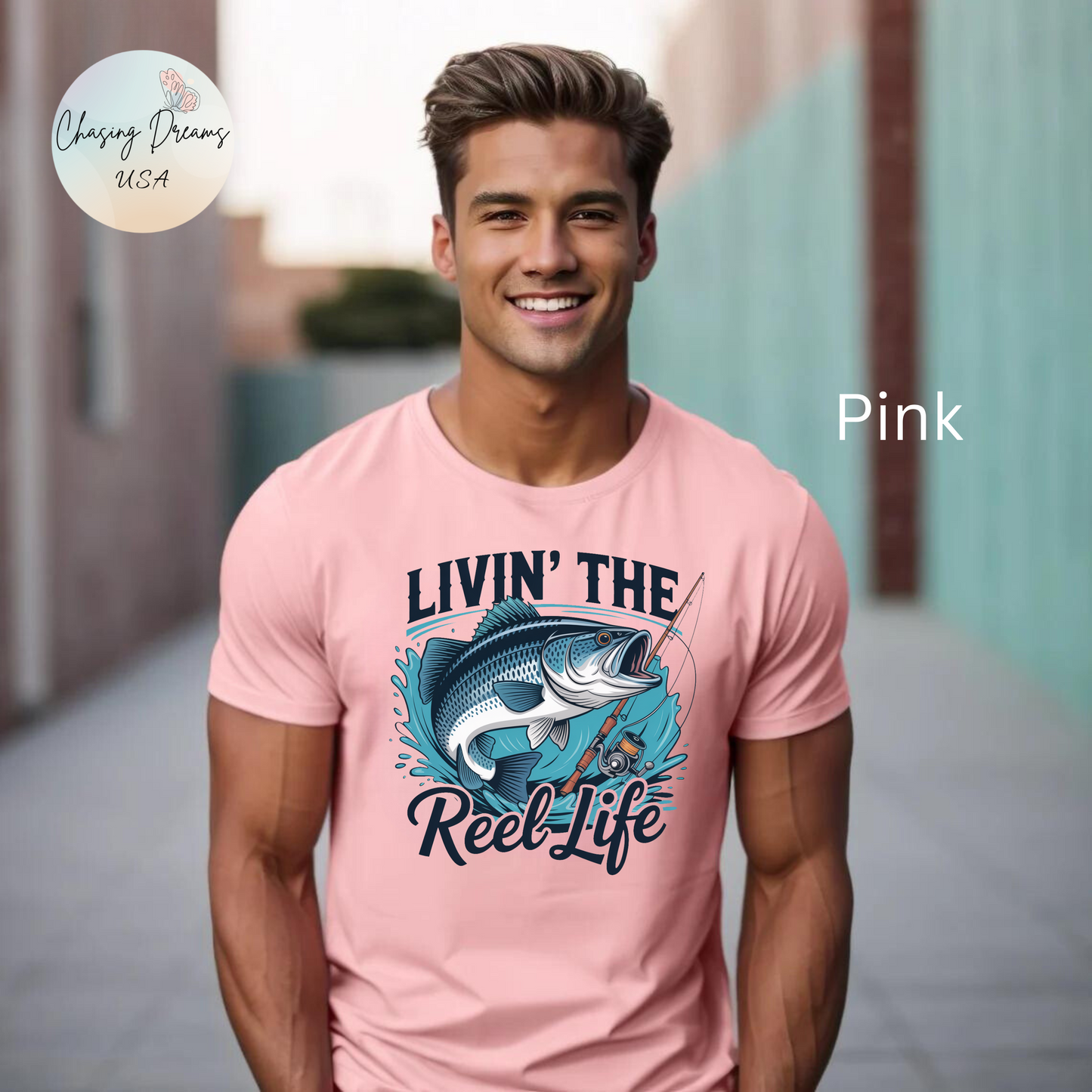 🎣 Livin’ the Reel Life Fishing T-Shirt – Perfect Gift for Anglers! 🐟