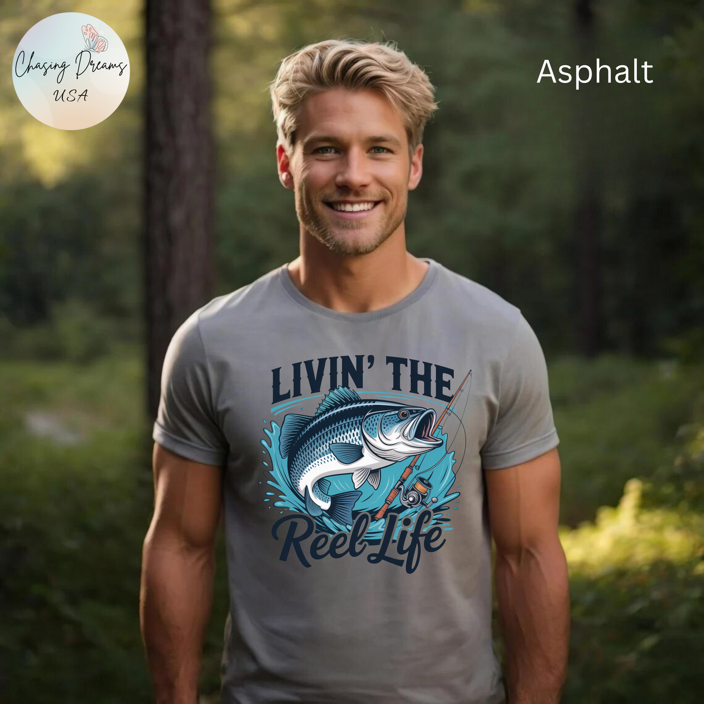 🎣 Livin’ the Reel Life Fishing T-Shirt – Perfect Gift for Anglers! 🐟