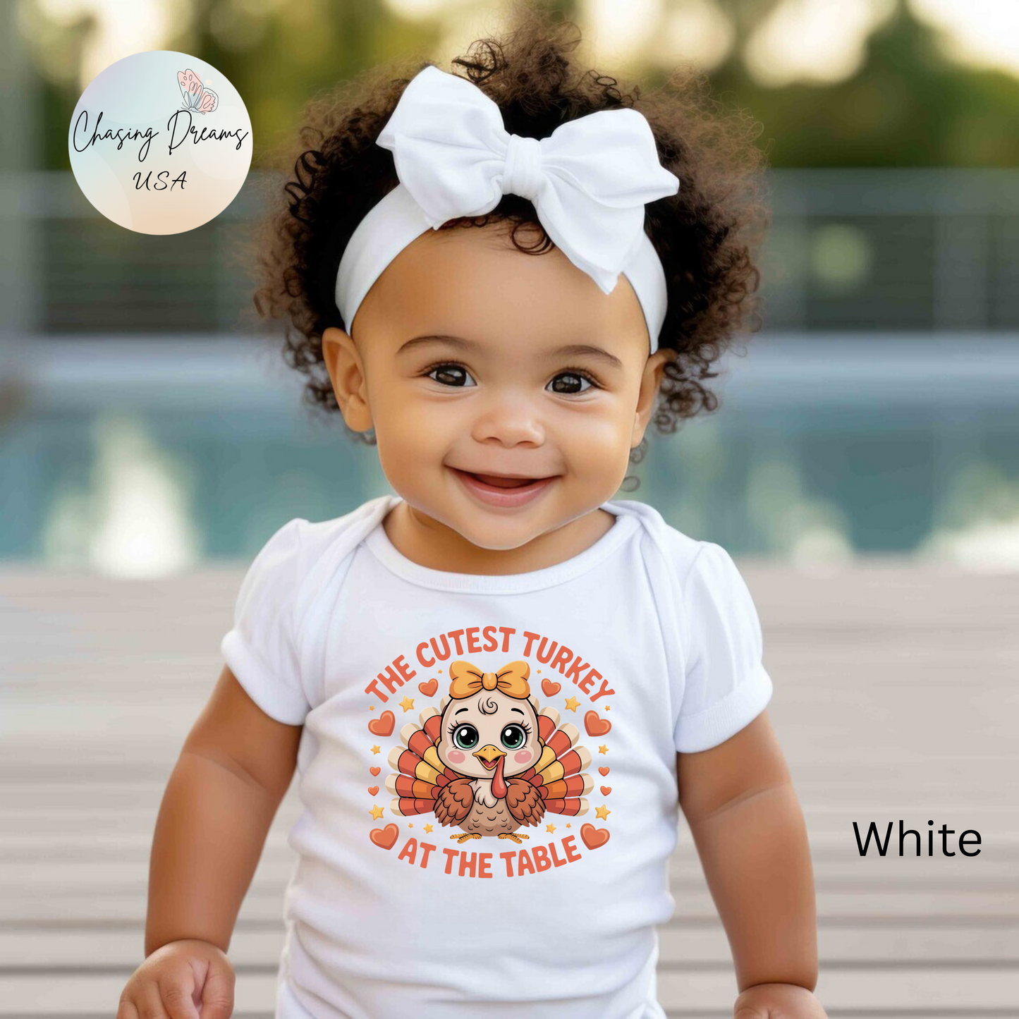 🦃💛 The Cutest Turkey at the Table Baby Onesie – Adorable Thanksgiving Outfit for Babies 🧡🍂