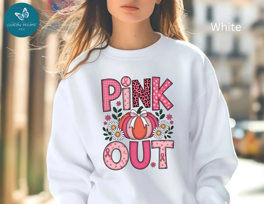 🎃🎀 Pink Out Pumpkin Sweatshirt – Fall Breast Cancer Awareness
