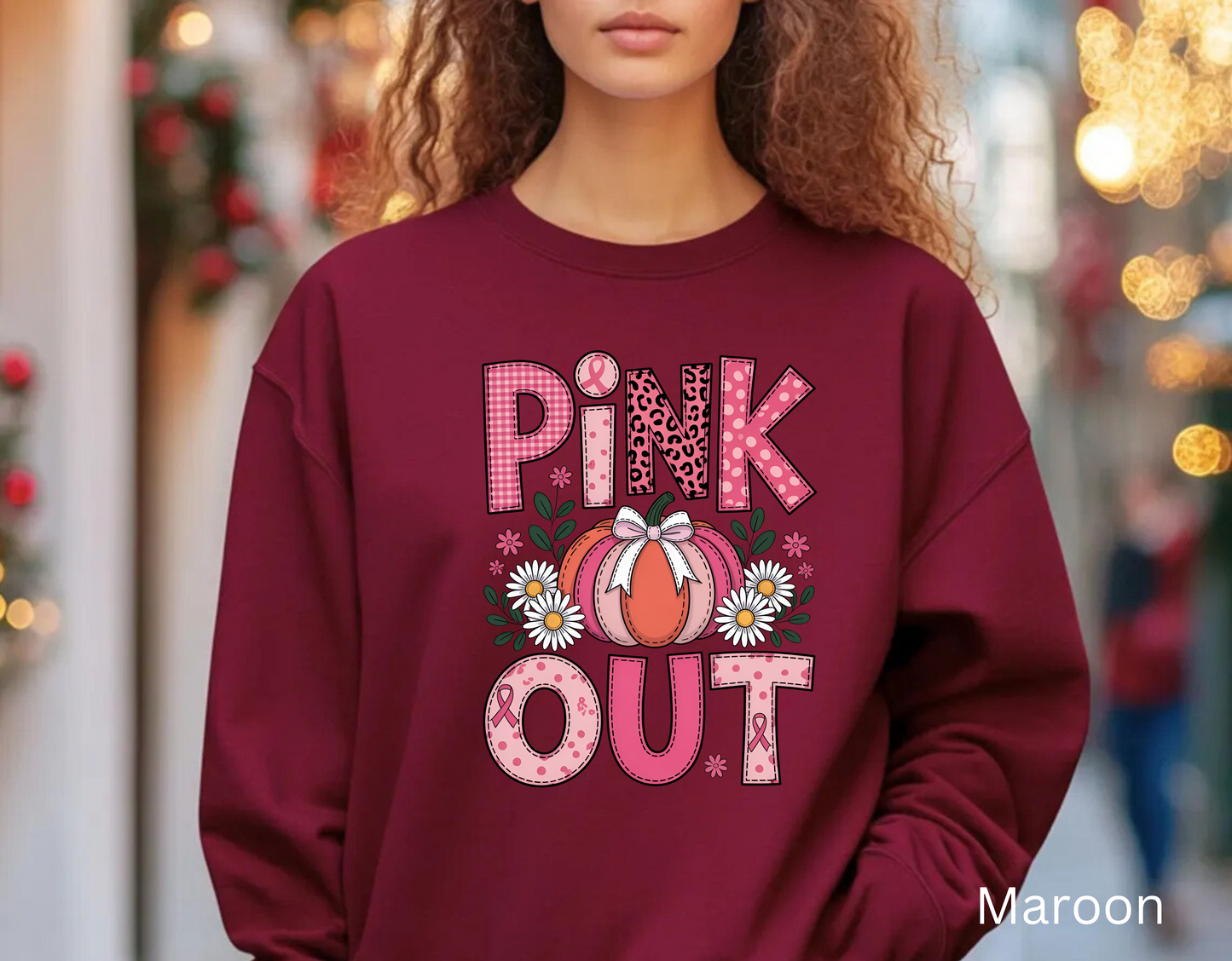 🎃🎀 Pink Out Pumpkin Sweatshirt – Fall Breast Cancer Awareness