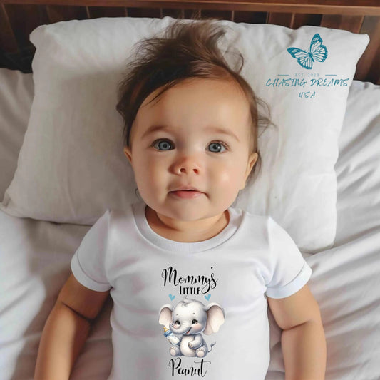 🍼🐘 Mommy’s Little Peanut Baby Onesie – Adorable Elephant Outfit for Babies 💖👶