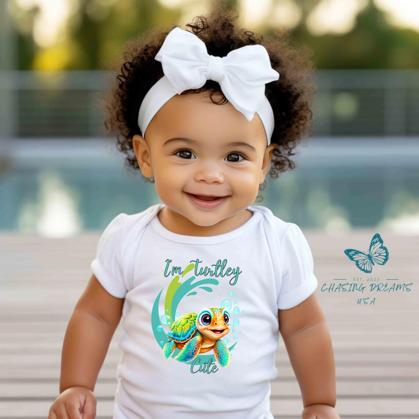 🐢💦 I’m Turtley Cute Baby Onesie – Adorable Sea Turtle Outfit for Babies 🌊👶