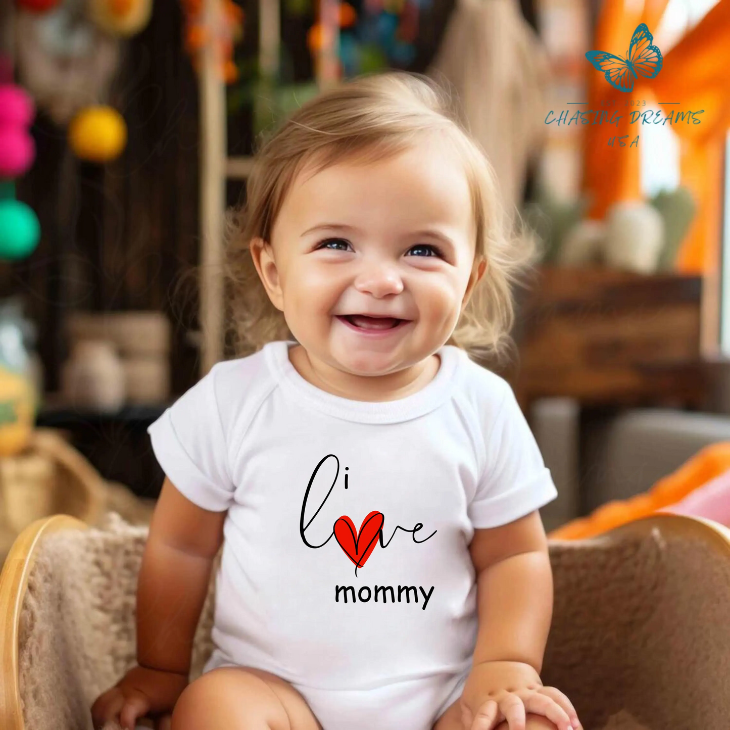 ❤️👶 I Love Mommy Baby Onesie – Sweetheart Print Outfit for Babies 🌸💝