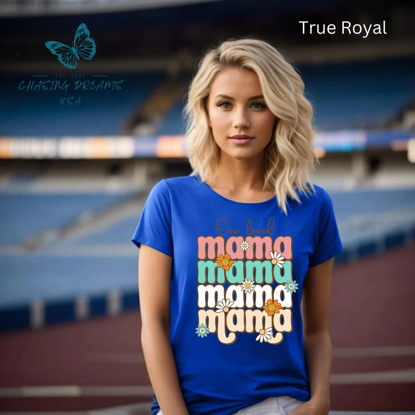 👕 Mama, Mama, Mama, Mama Boho-Style T-Shirt – Joyful Chaos of Motherhood 🌿