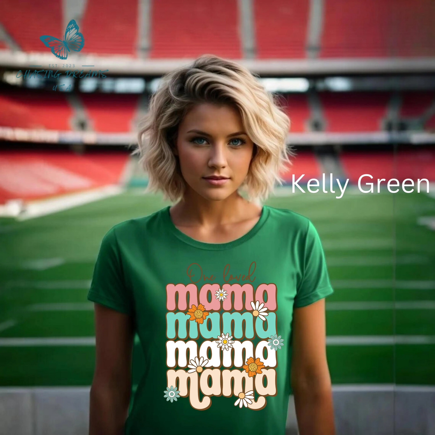 👕 Mama, Mama, Mama, Mama Boho-Style T-Shirt – Joyful Chaos of Motherhood 🌿