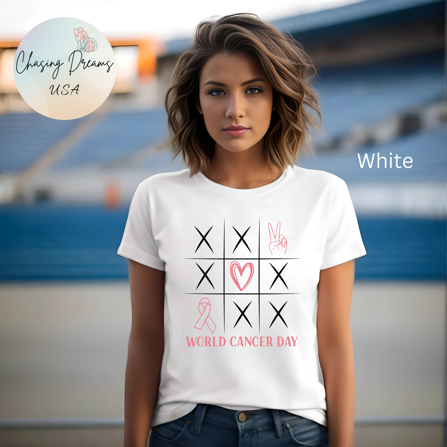 🎗️ World Cancer Day Awareness T-Shirt – Peace, Love & Hope 💕