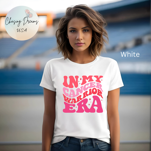💖👕 In My Cancer Warrior Era T-Shirt – Retro Pink Awareness Tee 🎀
