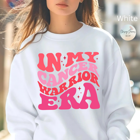 🌟🎀 In My Cancer Warrior Era Sweatshirt – Retro Breast Cancer Awareness Crewneck