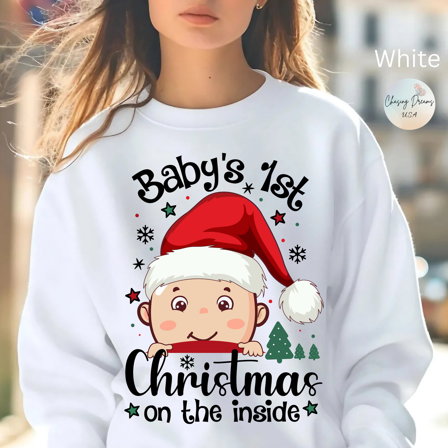 🎅🌲 Santa Baby Christmas Sweatshirt – Adorable Holiday Crewneck