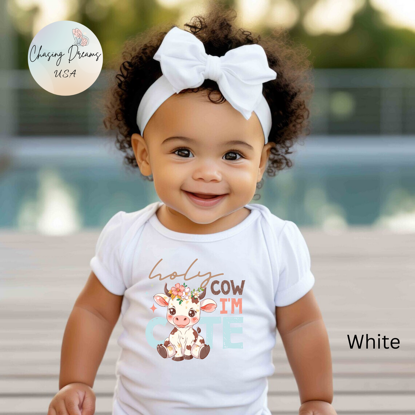 🐮🌸 Holy Cow I’m Cute Baby Onesie – Adorable Farm Animal Outfit for Babies 🍼✨